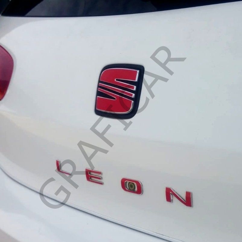Seat Leon MK2 Amblem Sticker PARLAK MAVİ - 2010-2012 MAKYAJLI