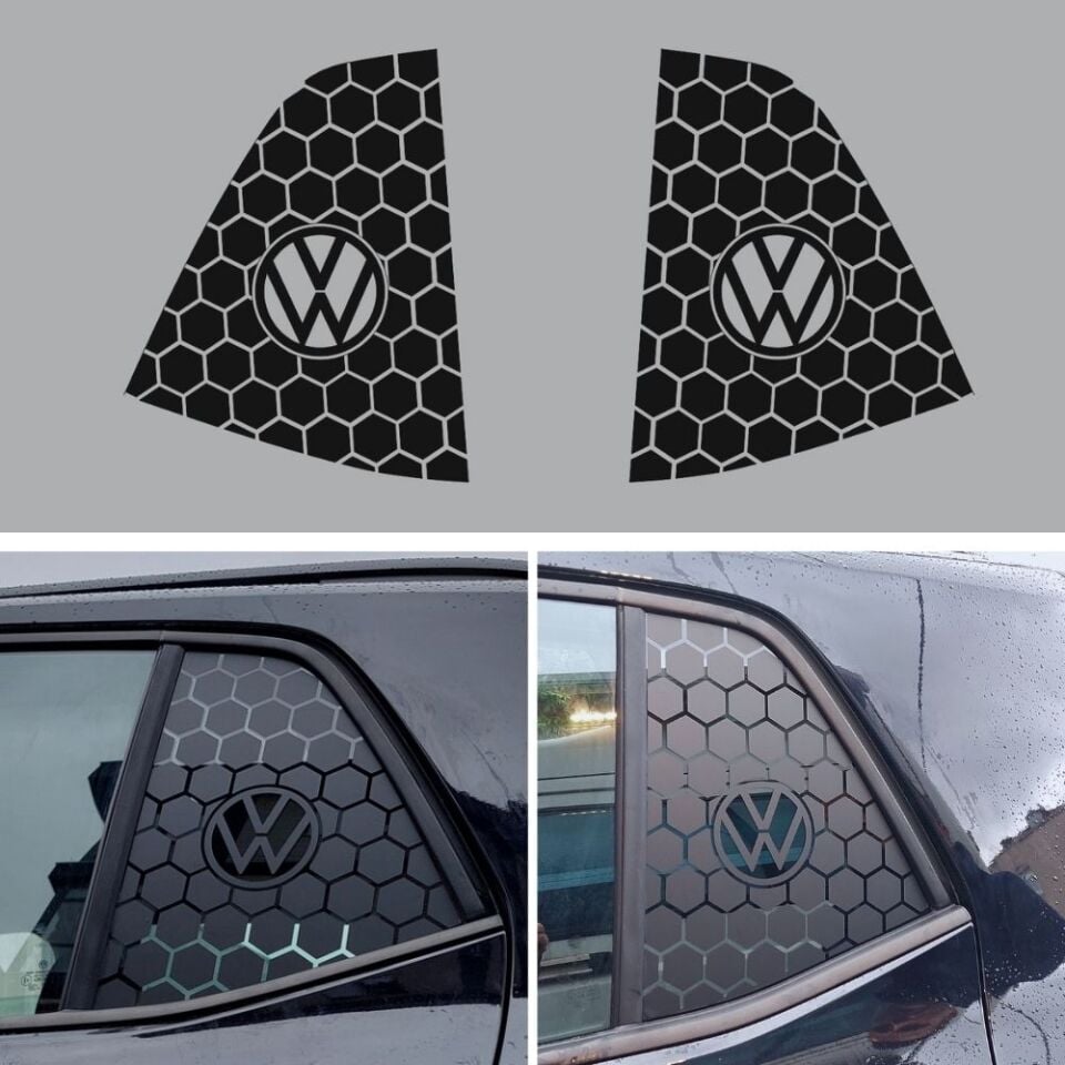 Volkswagen T-ROC Uyumlu Kelebek Cam Sticker Set