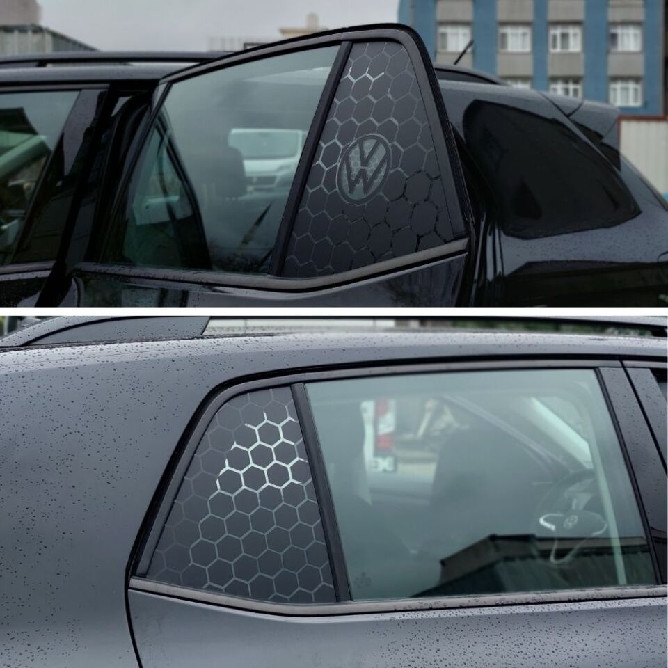 Volkswagen T-ROC Uyumlu Kelebek Cam Sticker Set