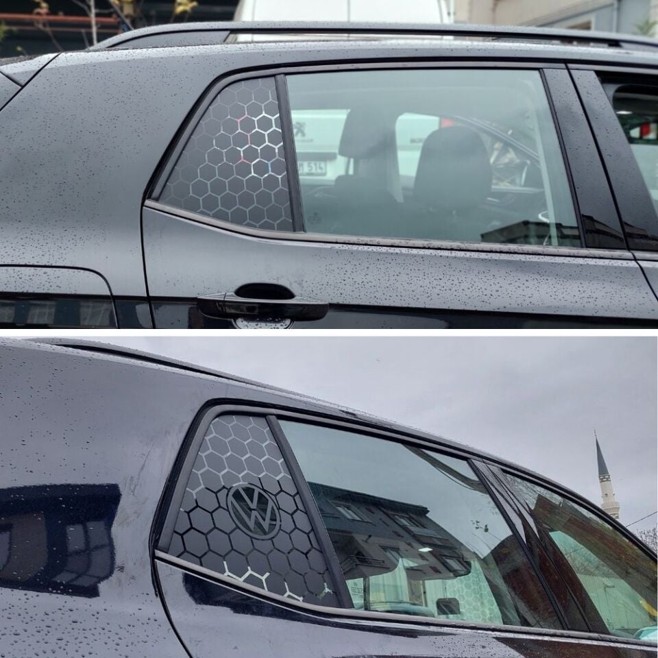 Volkswagen T-ROC Uyumlu Kelebek Cam Sticker Set