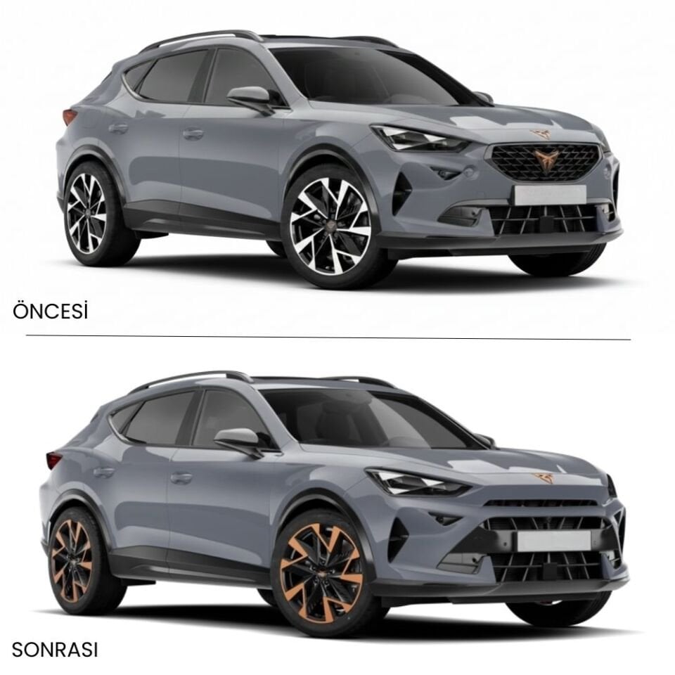 Cupra Formentor Jant Kaplama Sticker Set - SANDSTORM 19'' Uyumlu