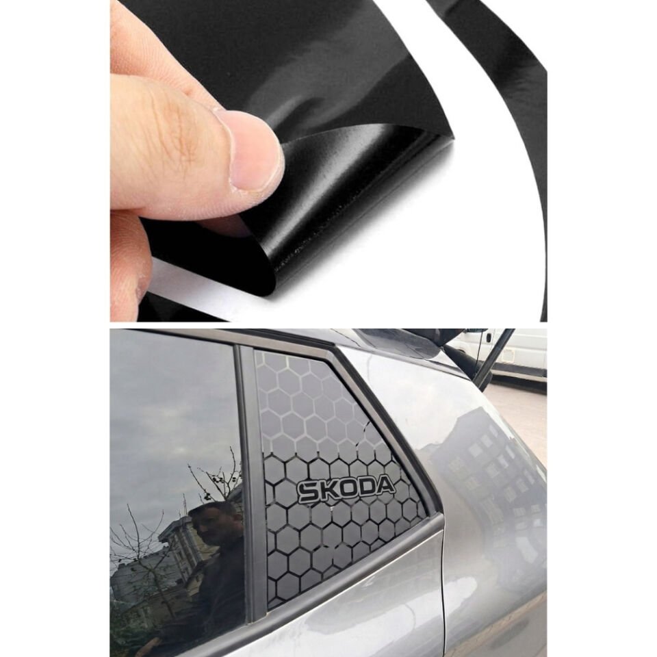 Skoda Fabia Uyumlu Kelebek Cam Sticker Set 2022 Sonrası