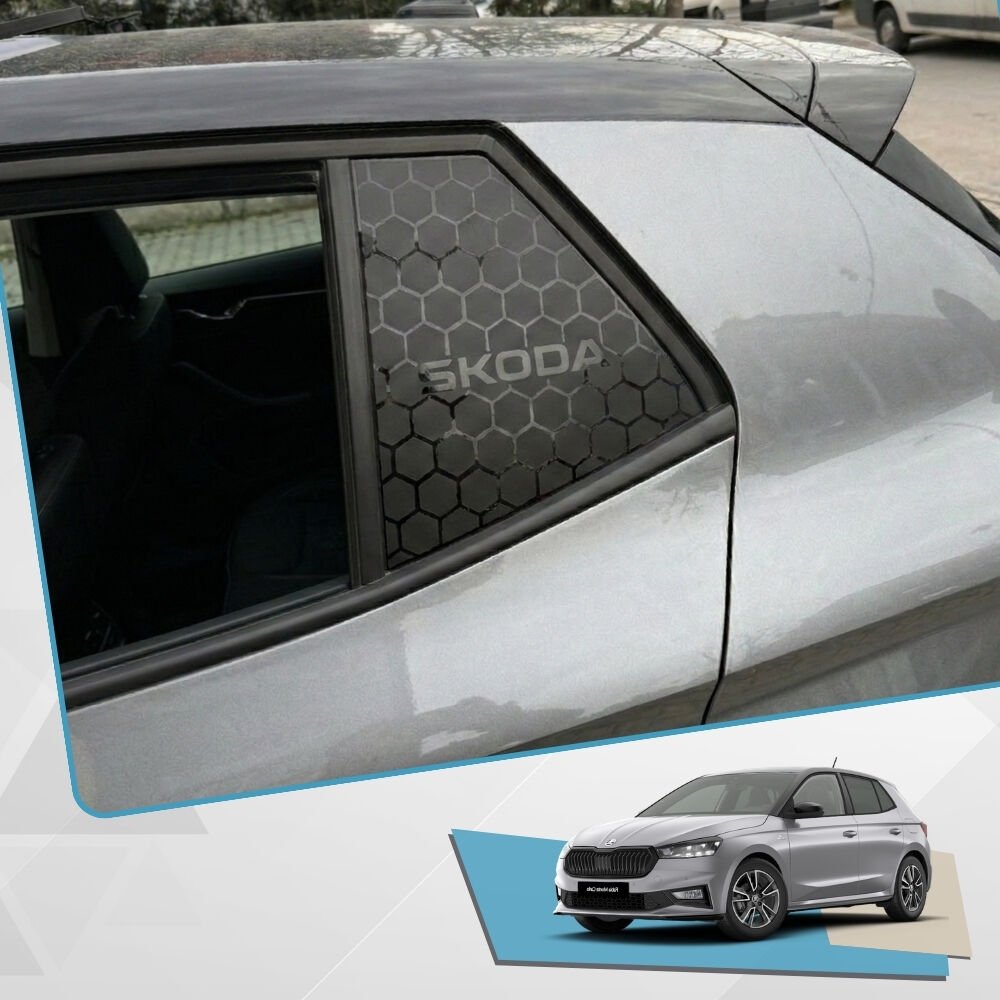 Skoda Fabia Uyumlu Kelebek Cam Sticker Set 2022 Sonrası