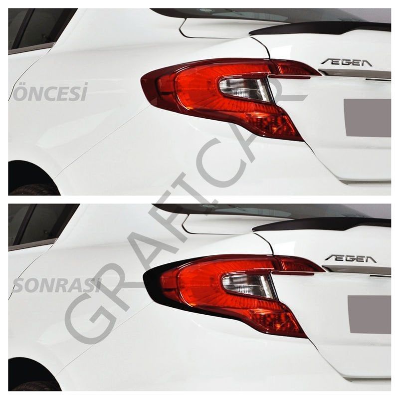 Fiat Egea Stop Çerçeve Sticker MAT SİYAH