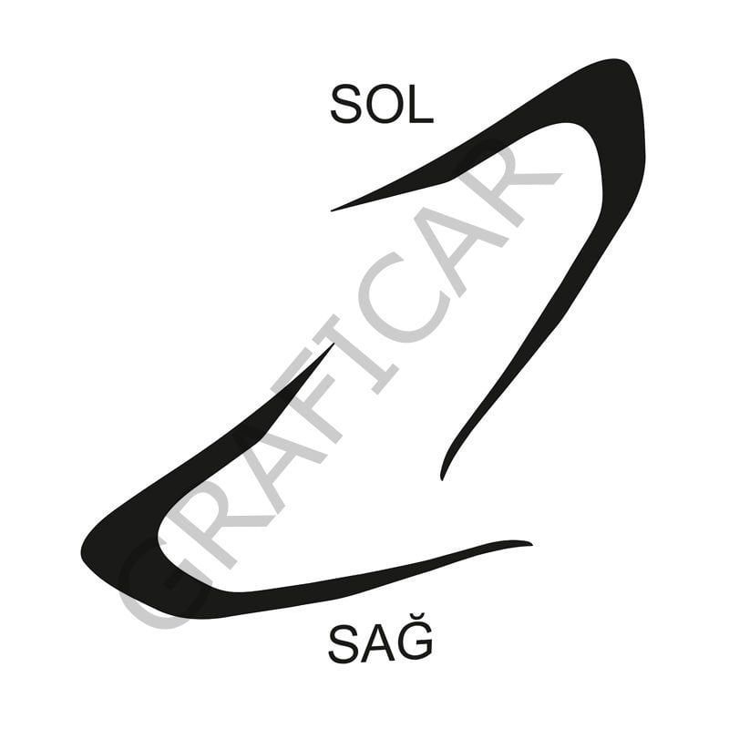 Fiat Egea Stop Çerçeve Sticker MAT SİYAH