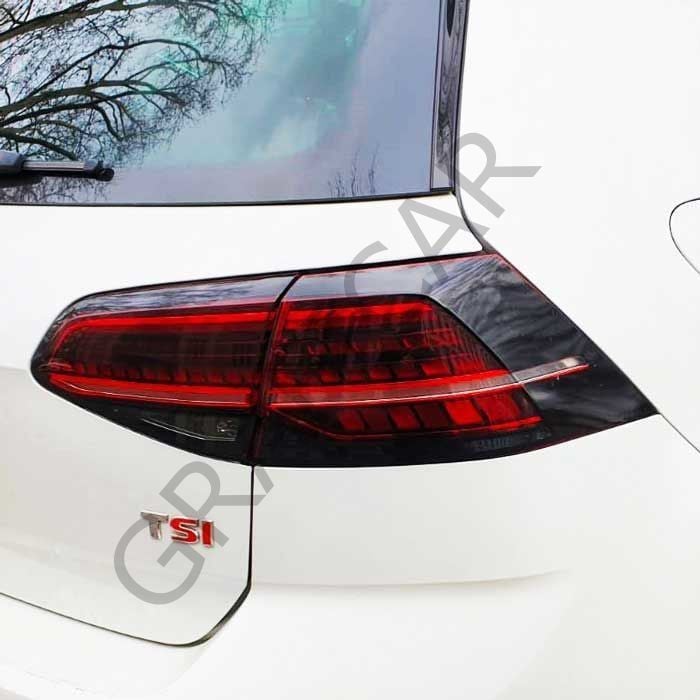Volkswagen Golf 7-7,5 Stop Çerçeve Sticker PARLAK SİYAH - YANA KAYAR LEDLİ