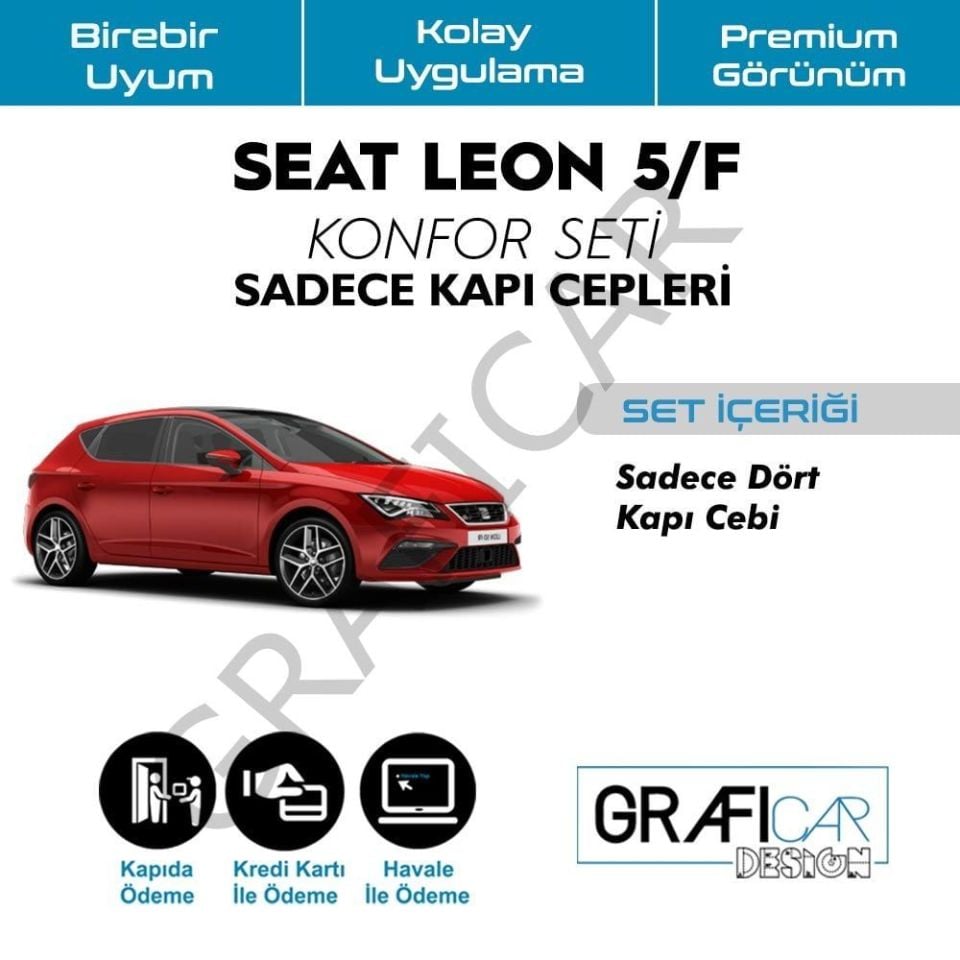 Seat Leon 5F Konfor Seti / Sadece Kapı Cepleri