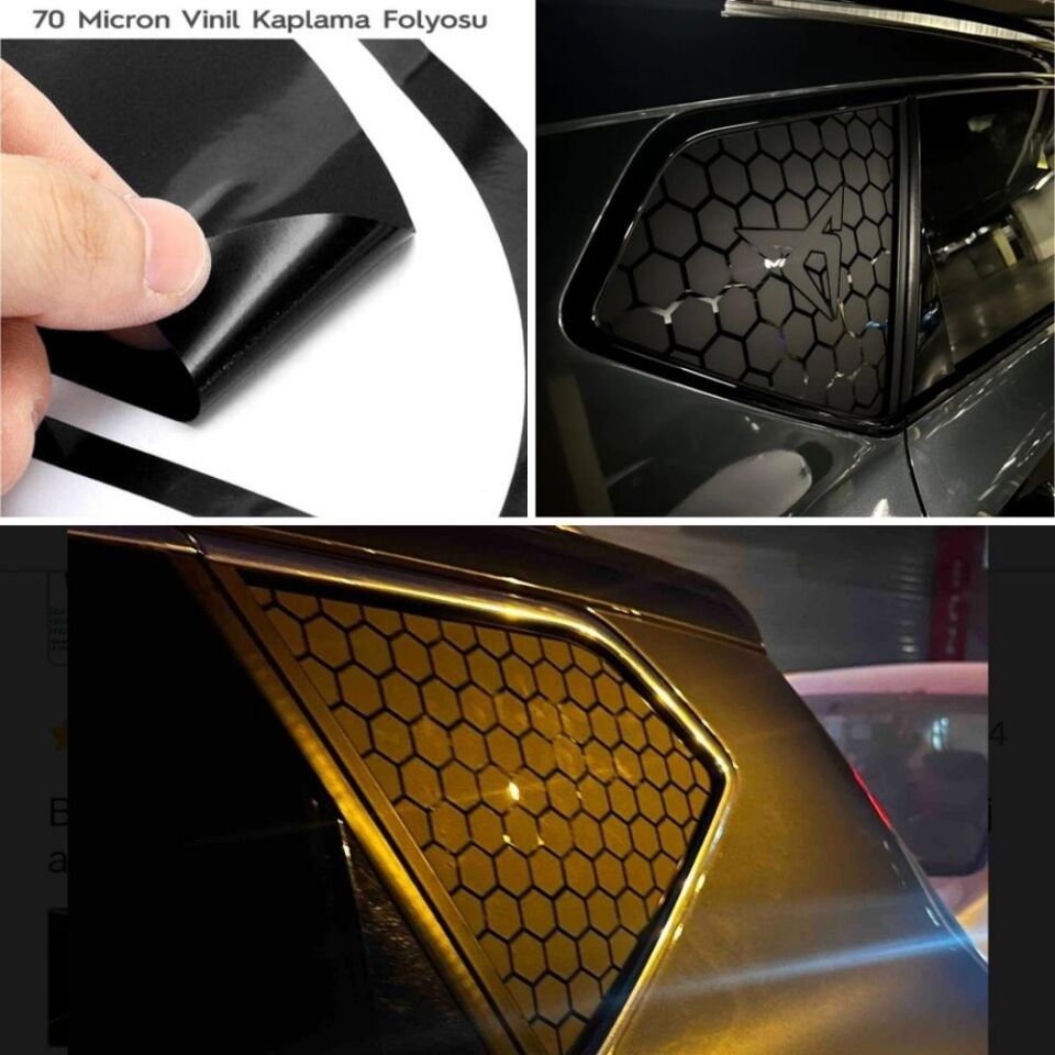 Seat Ateca Uyumlu Kelebek Cam Sticker Set CUPRA LOGOLU