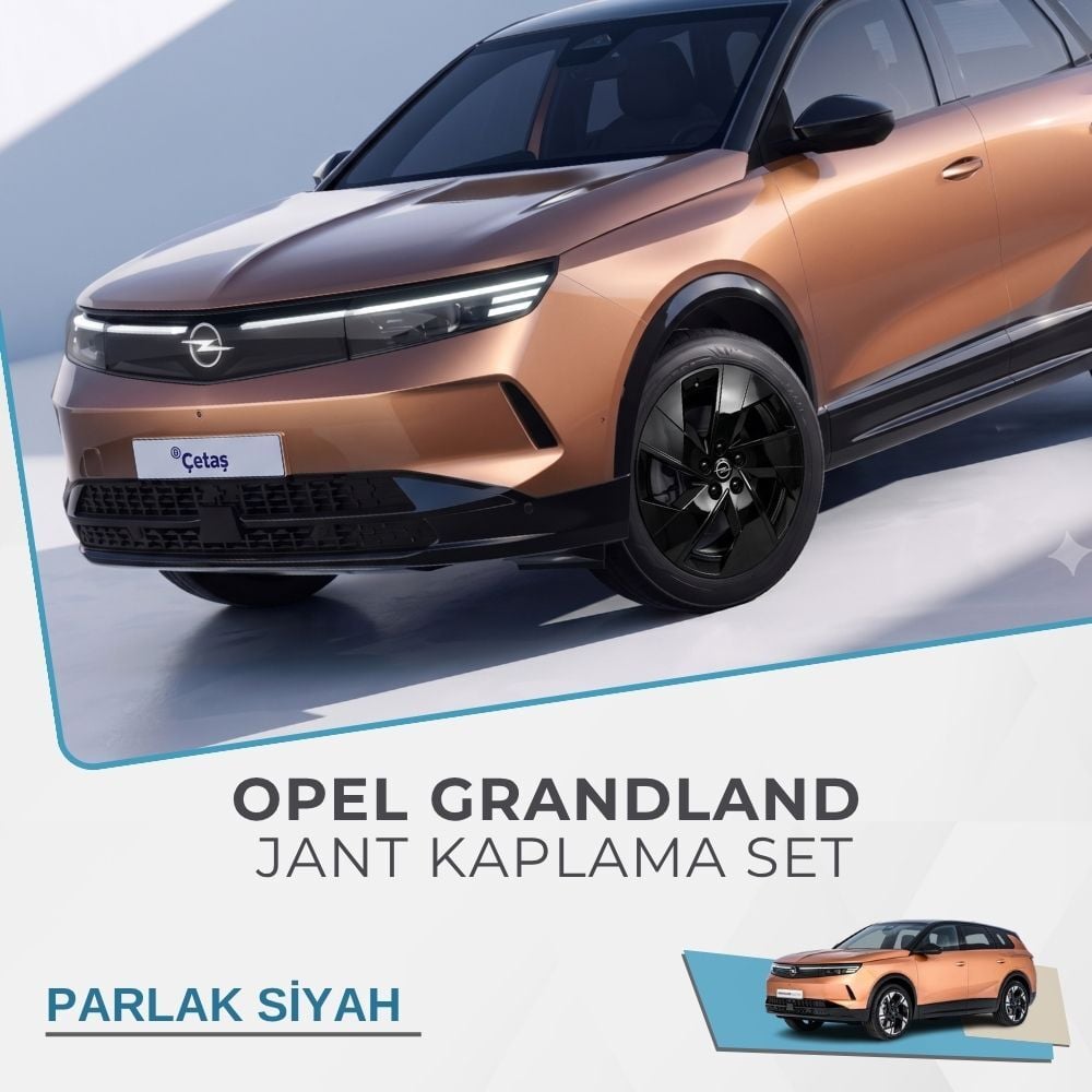 Opel Grandland Jant Kaplama Sticker Set / 2025 Sonrası / 2.Nesil PARLAK SİYAH