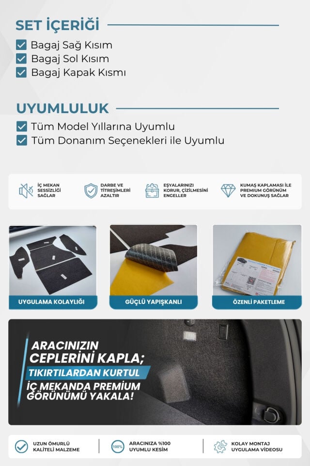Jaecoo 7 Uyumlu Bagaj Kaplama Seti