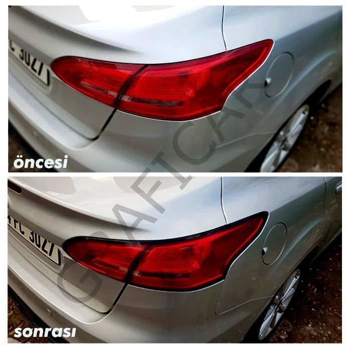 Ford Focus MK3 Stop Çerçeve Sticker MAT SİYAH - SEDAN MK3