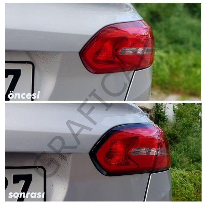 Ford Focus MK3 Stop Çerçeve Sticker MAT SİYAH - SEDAN MK3