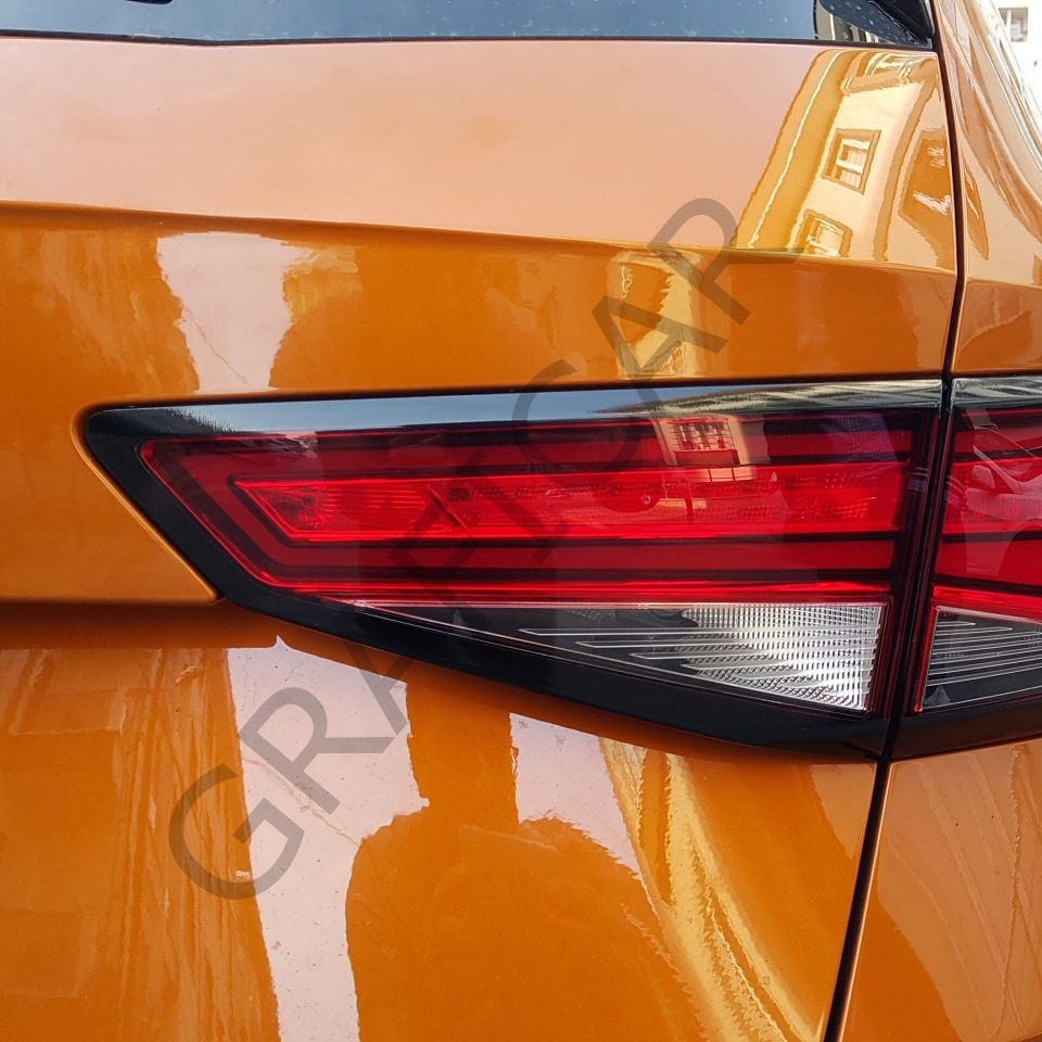 Seat Ateca Stop Çerçeve Sticker MAT SİYAH - İNCE