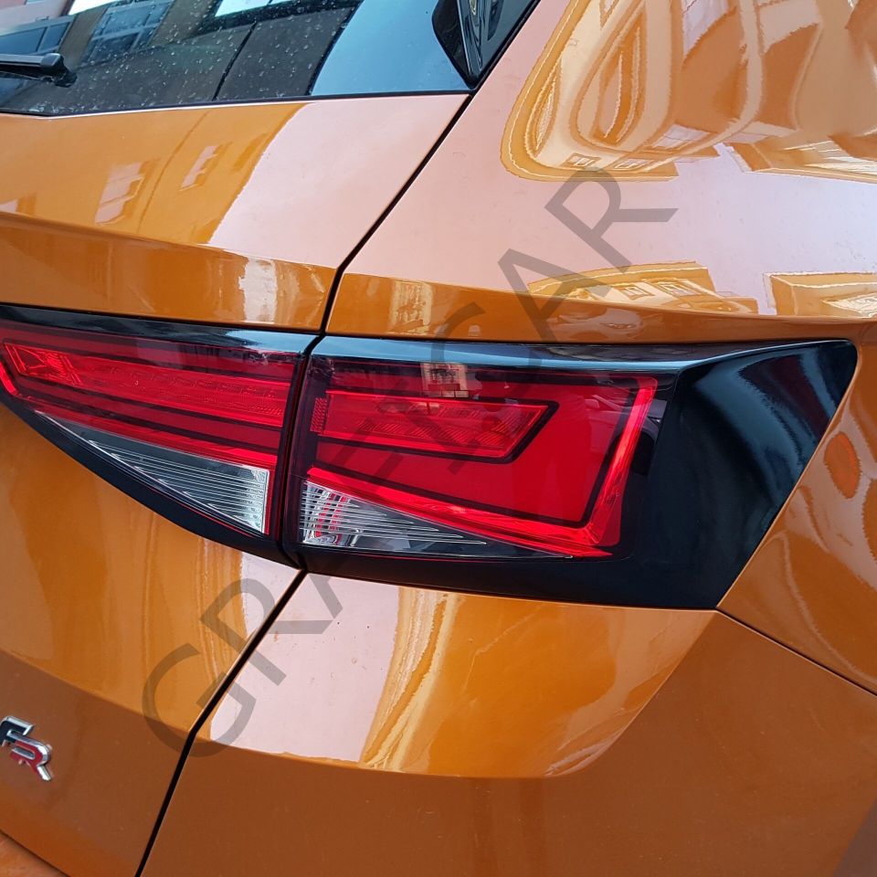 Seat Ateca Stop Çerçeve Sticker MAT SİYAH - İNCE