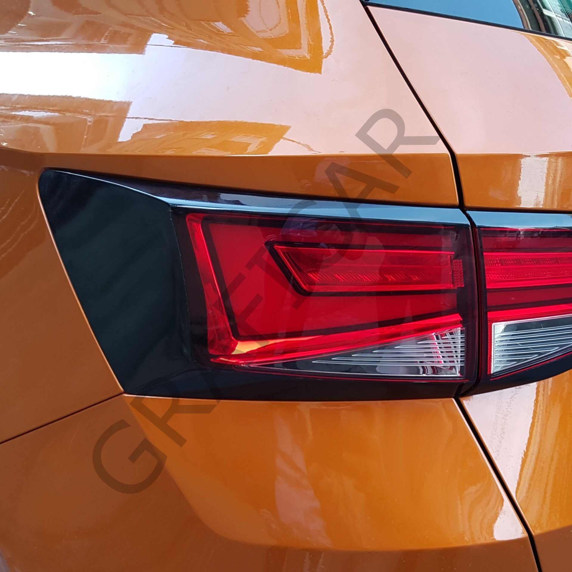 Seat Ateca Stop Çerçeve Sticker MAT SİYAH - KALIN