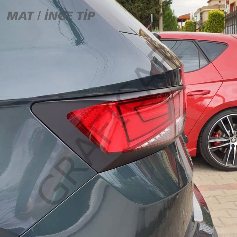 Seat Ateca Stop Çerçeve Sticker MAT SİYAH - KALIN