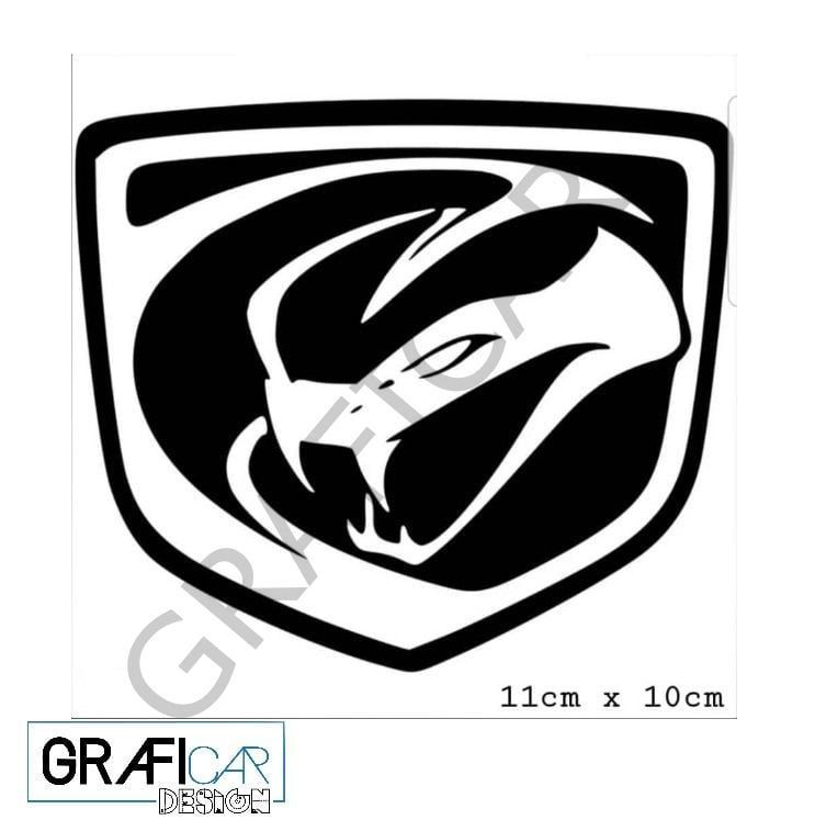 Snake Sticker / Pack of 2 BRIGHT BLACK