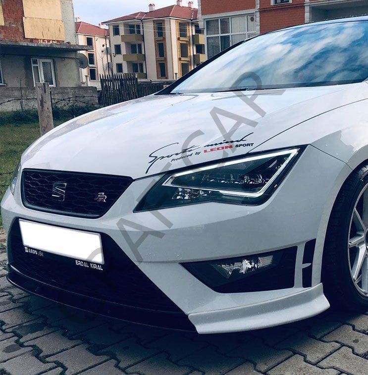 Seat Leon MK3 / Volkswagen Golf 7-7,5 Sis Farı Sticker MAT KARBON SİYAH