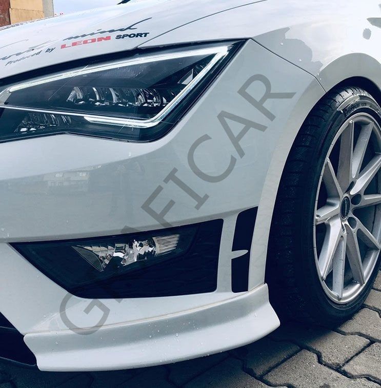 Seat Leon MK3 / Volkswagen Golf 7-7,5 Sis Farı Sticker MAT KARBON SİYAH