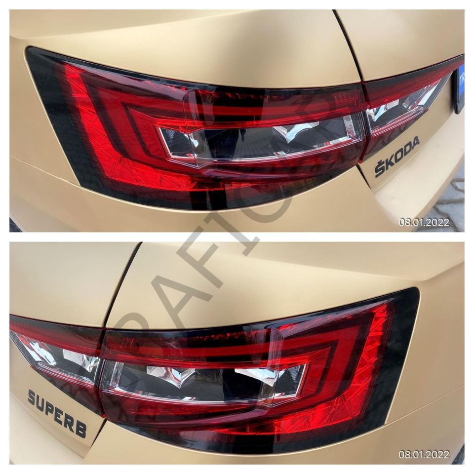 Skoda Superb Stop Çerçeve Sticker