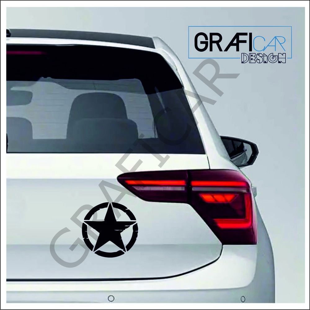 Askeri Yıldız Sticker / 12cm x 12cm