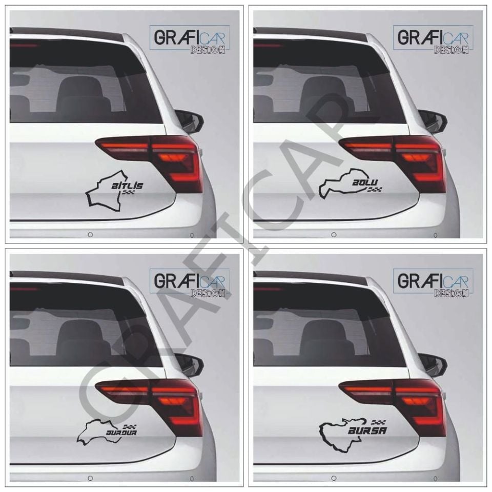 Map Racetrack View Sticker-Pack of 2 / Between 13-16