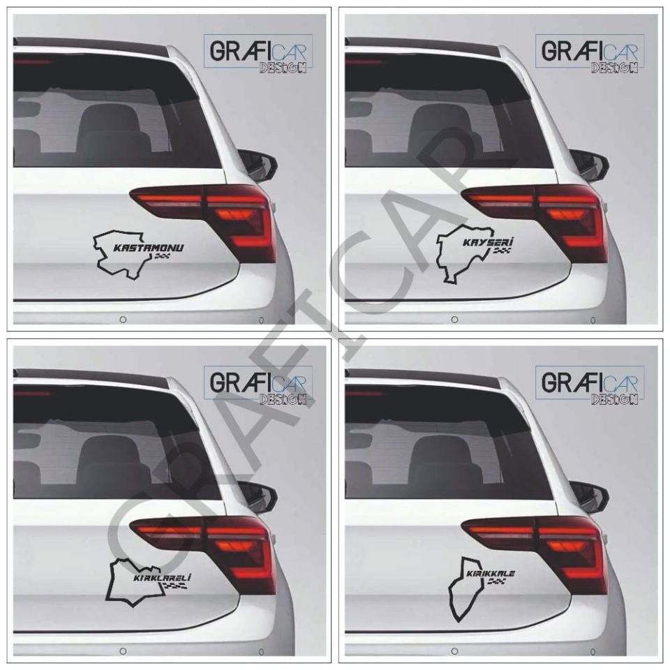 Map Race Track View Sticker-Pack of 2 / Between 37-40