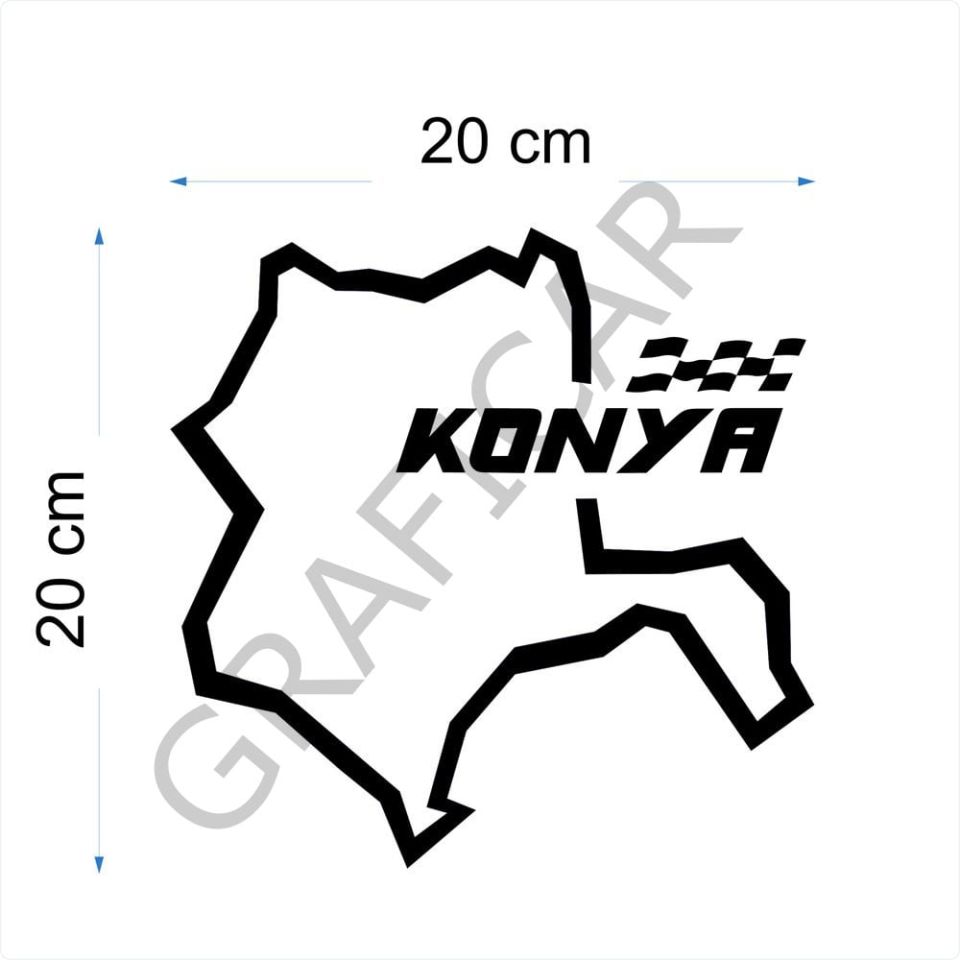 Harita Yarış Pisti Görünüm Sticker/Kocaeli-Konya-Kütahya-Malatya