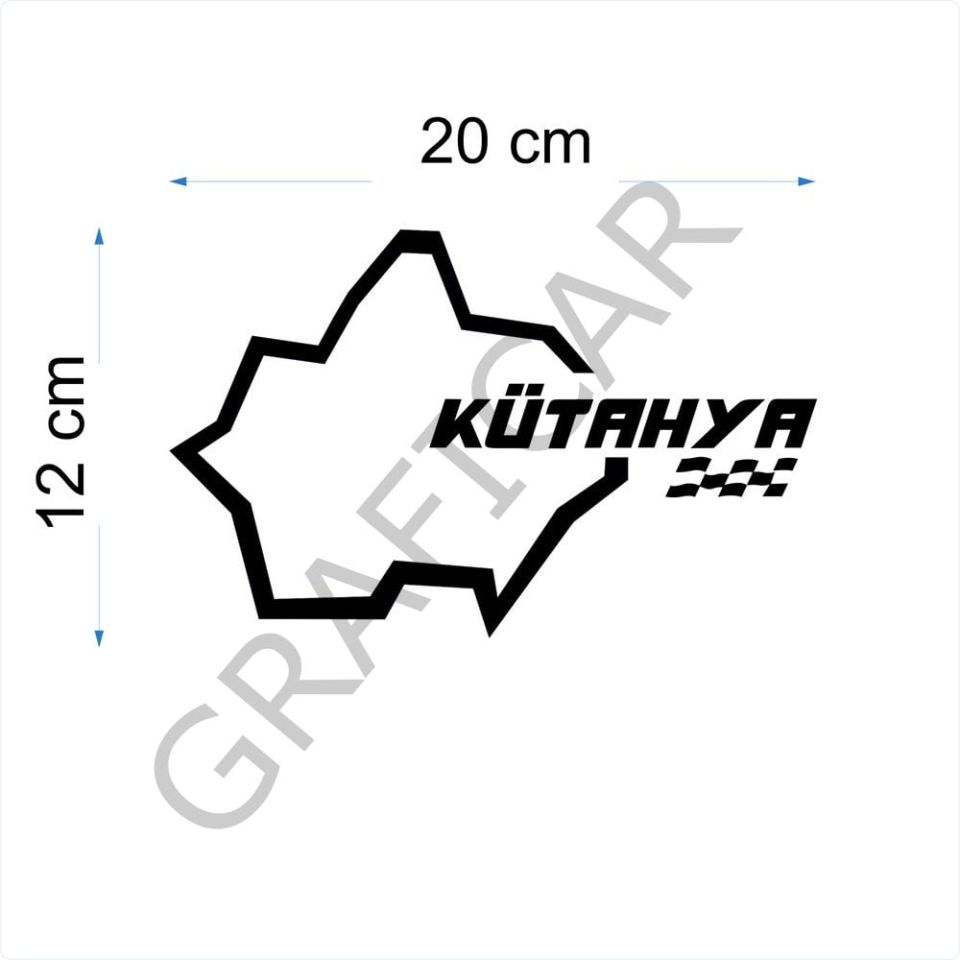 Harita Yarış Pisti Görünüm Sticker/Kocaeli-Konya-Kütahya-Malatya