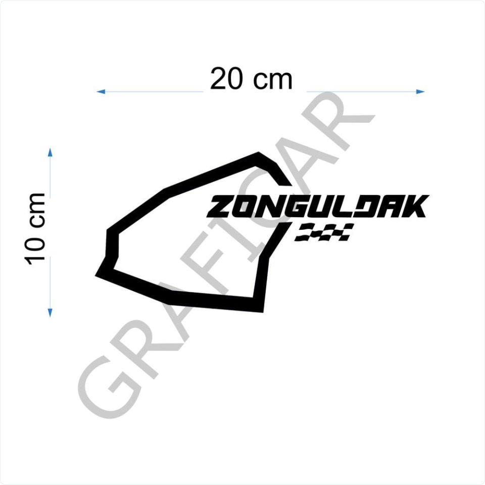 Harita Yarış Pisti Görünüm Sticker / Aksaray-Van-Yozgat-Zonguldak