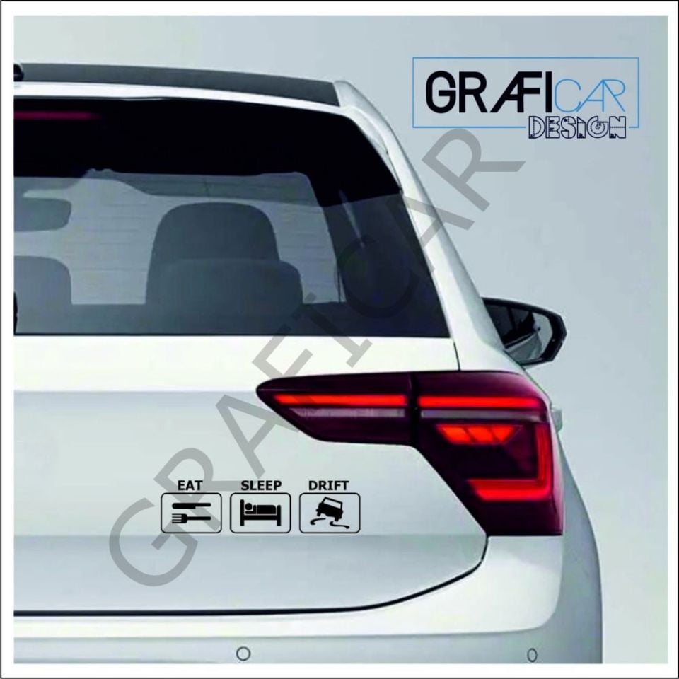 Eat-Sleep-Drift Sticker / 17cm x 4.5cm