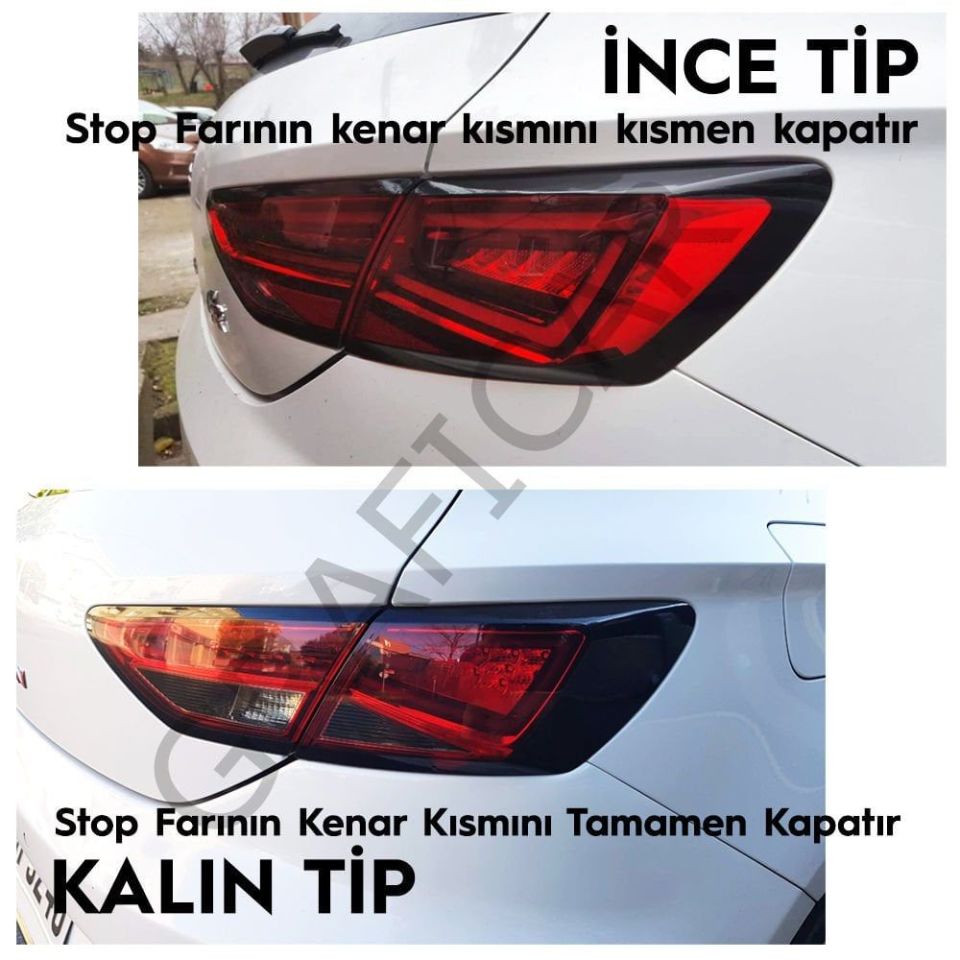 Seat Leon MK3/5F/ST Stop Çerçeve Sticker İNCE - MAT SİYAH - HATCHBACK