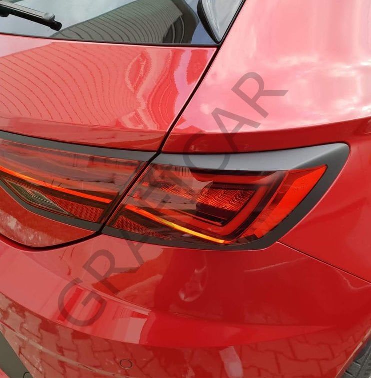 Seat Leon MK3/5F/ST Stop Çerçeve Sticker KALIN - MAT SİYAH - HATCHBACK