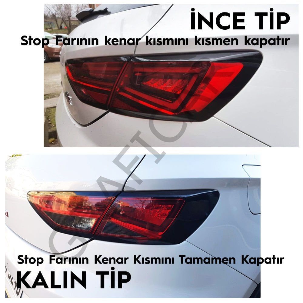 Seat Leon MK3/5F/ST Stop Çerçeve Sticker KALIN - PARLAK SİYAH - HATCHBACK