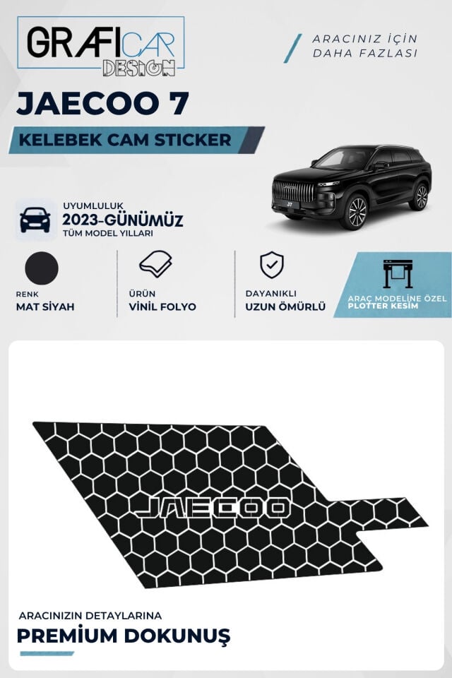 Jaecoo 7 Uyumlu Kelebek Cam Sticker Set