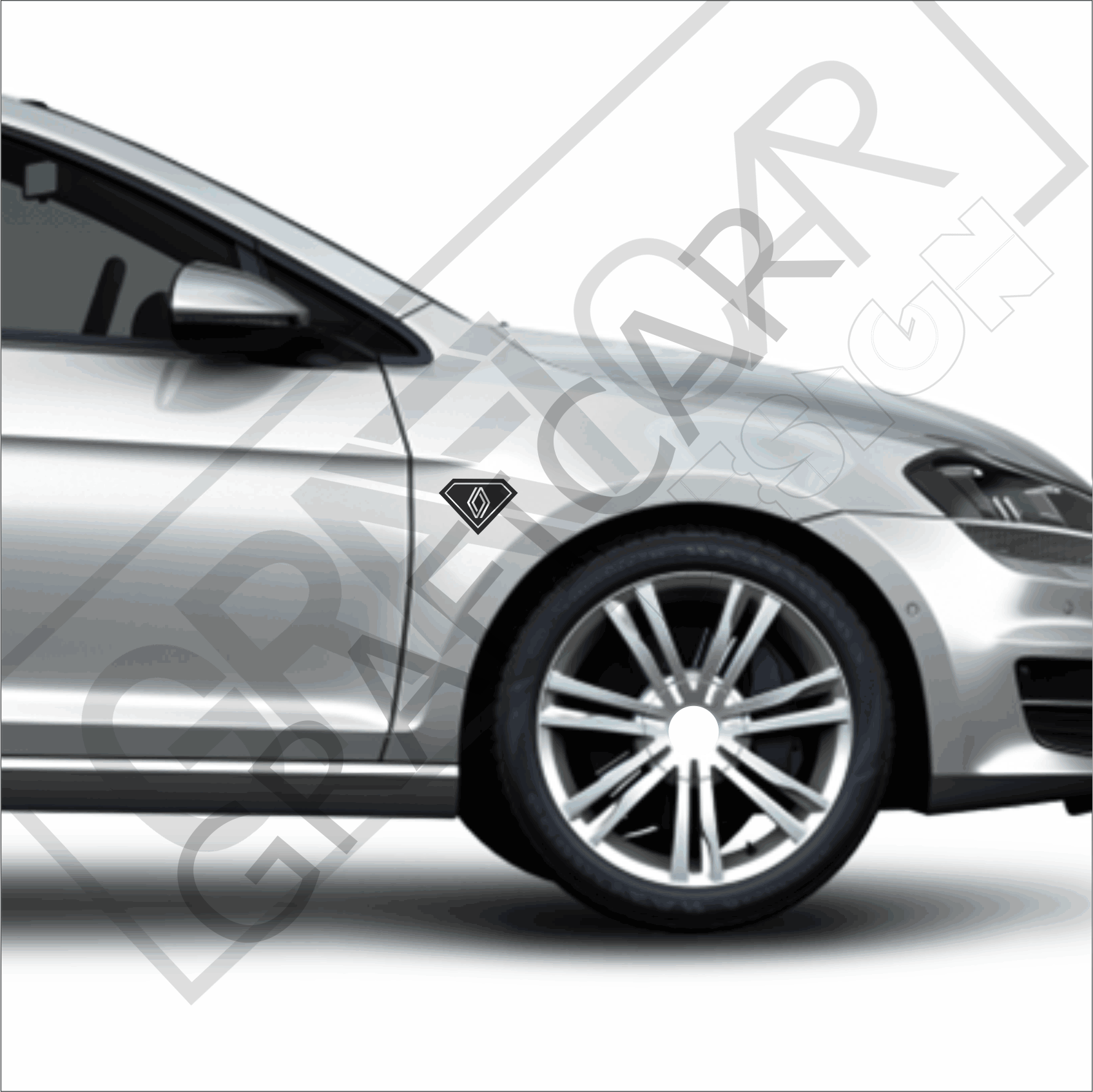 Renault Diamond Sticker 2'li Paket/ 6cm x 9cm