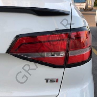 Volkswagen Jetta MK6 Stop Çerçeve Sticker MAT SİYAH - İNCE - 2011-2013 MAKYAJSIZ