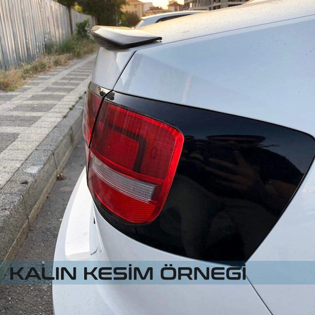Volkswagen Jetta MK6 Stop Çerçeve Sticker PARLAK SİYAH - KALIN - 2014-2019 MAKYAJLI