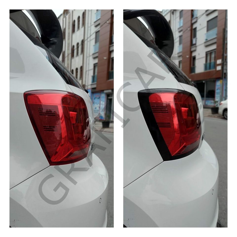 VW Polo MK5 Stop Çerçeve Sticker MAT SİYAH