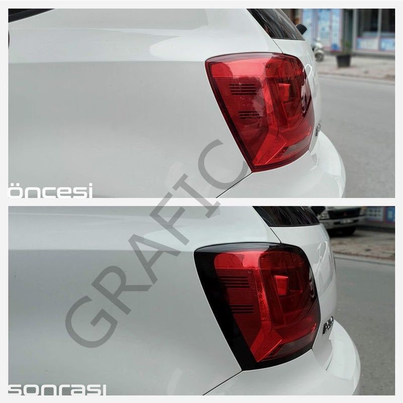 VW Polo MK5 Stop Çerçeve Sticker MAT SİYAH