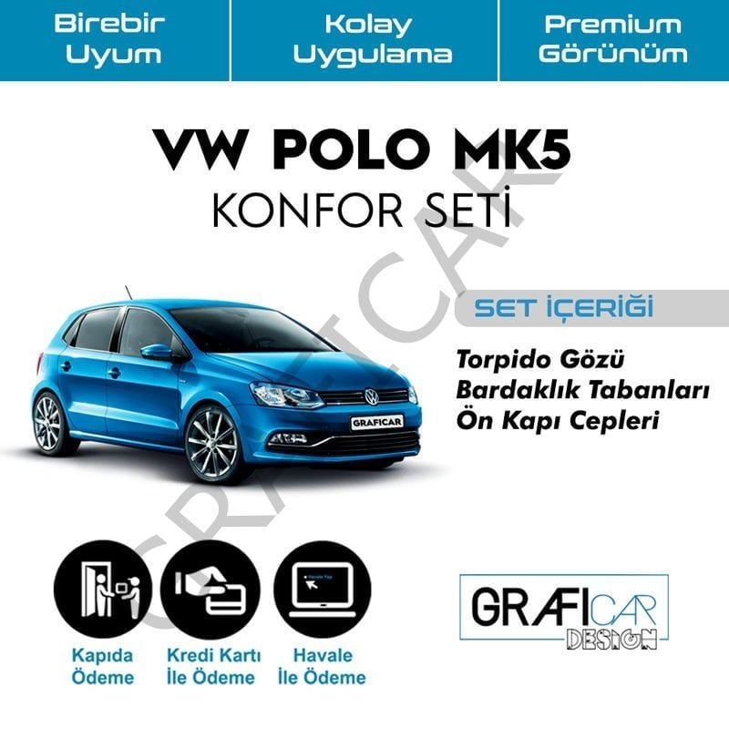 Volkswagen Polo MK5 Uyumlu Konfor Seti KİTAPÇIK KAPAĞI VAR