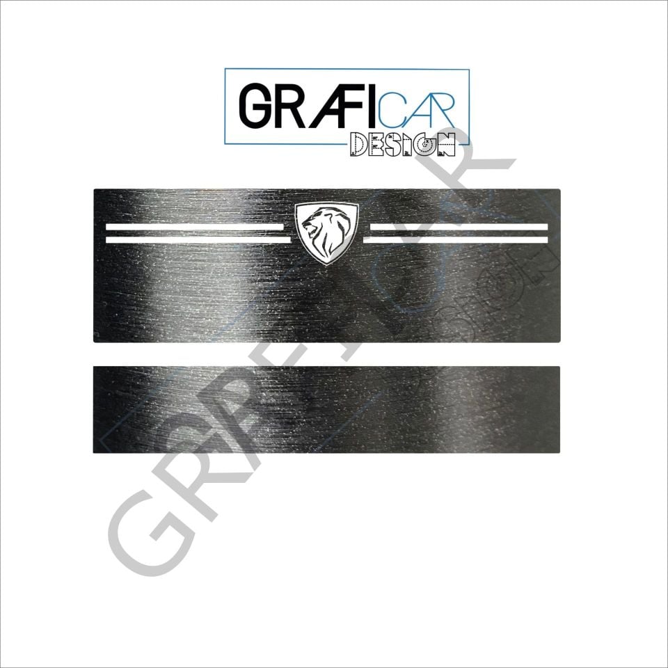 Peugeot Kapı Eşiği Sticker MAT KARBON SİYAH