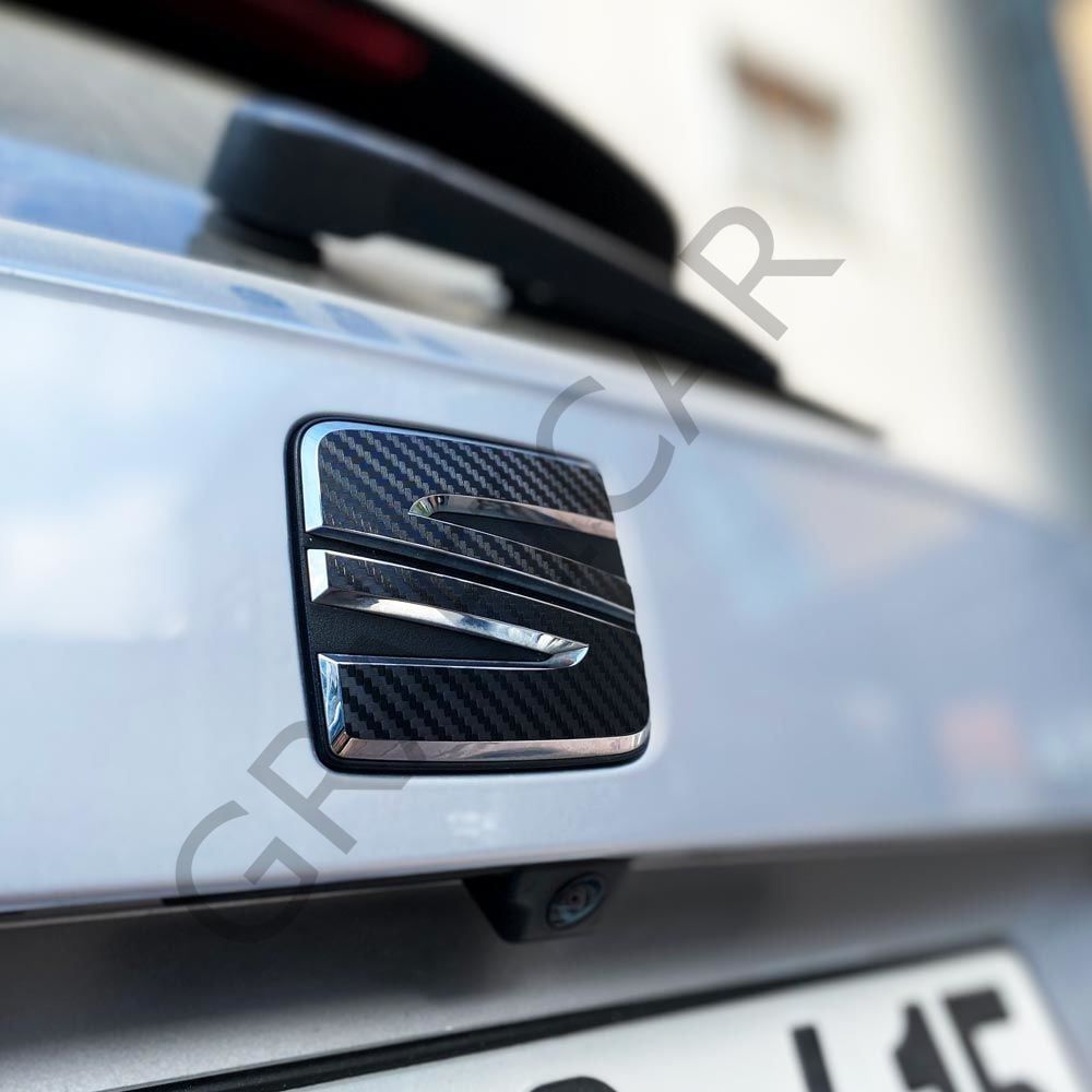Seat Arona Amblem Sticker Set 2017-2021 / MAKYAJSIZ - MAT KARBON SİYAH