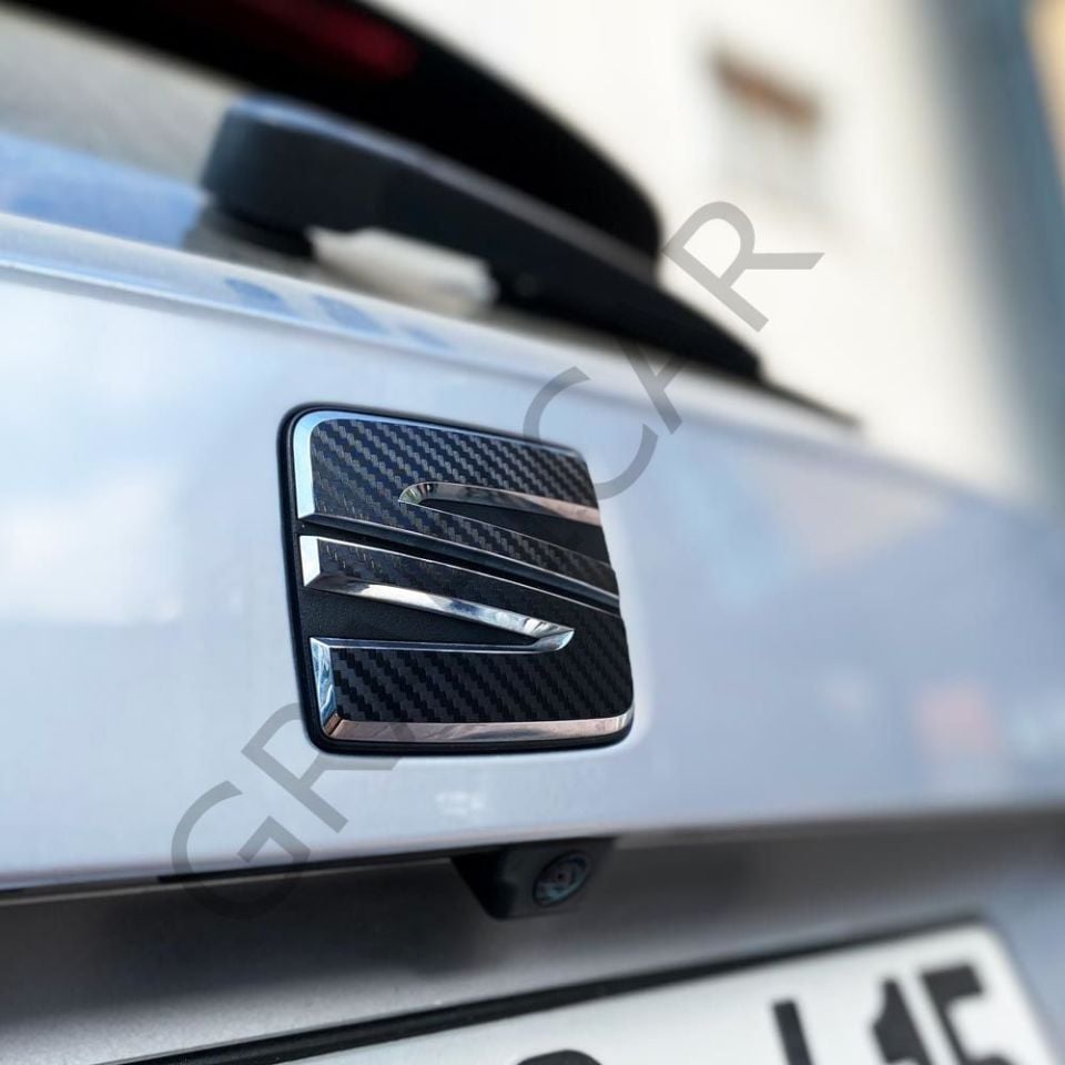 Seat Arona Amblem Sticker Set 2017-2021 / MAKYAJSIZ - MAT KARBON SİYAH