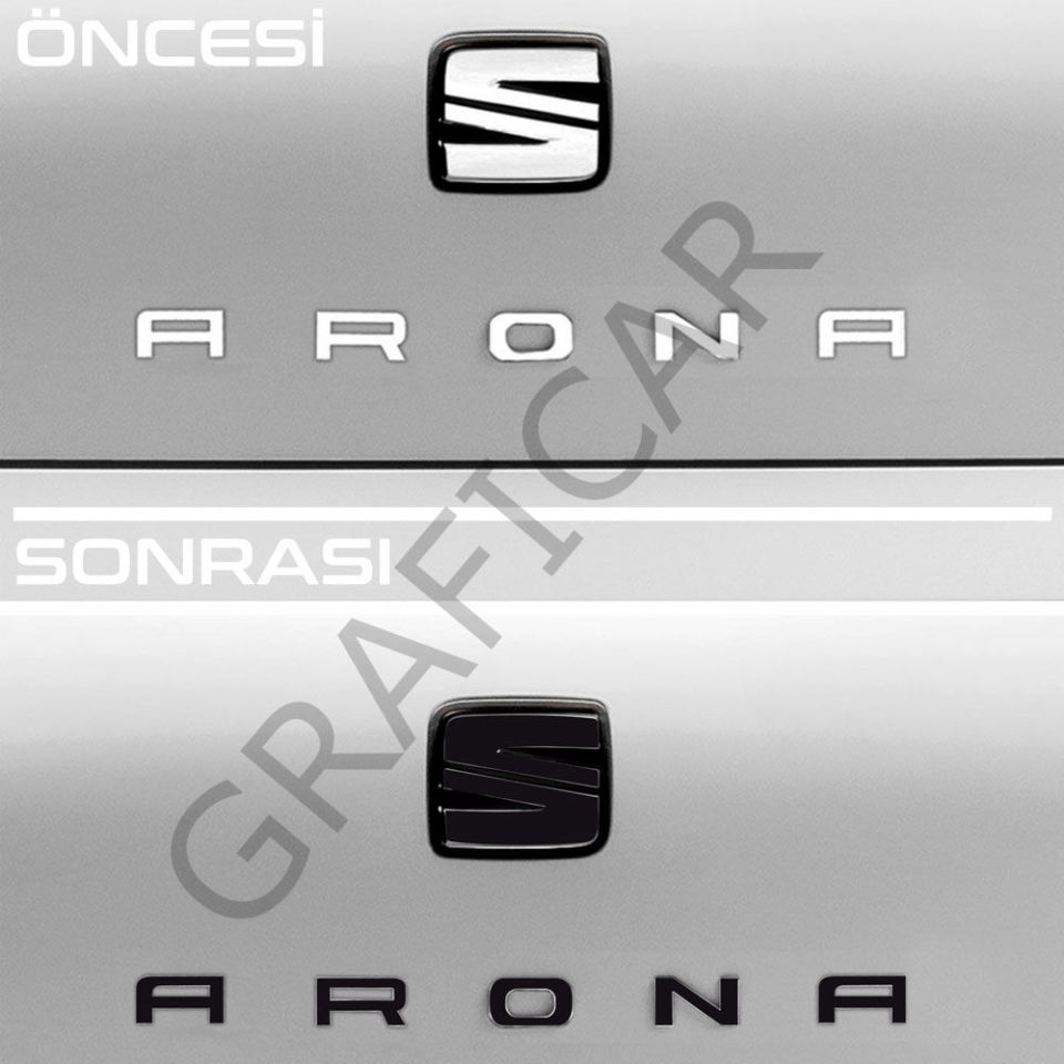 Seat Arona Amblem Sticker Set 2021 SONRASI MAKYAJLI - MAT MAVİ