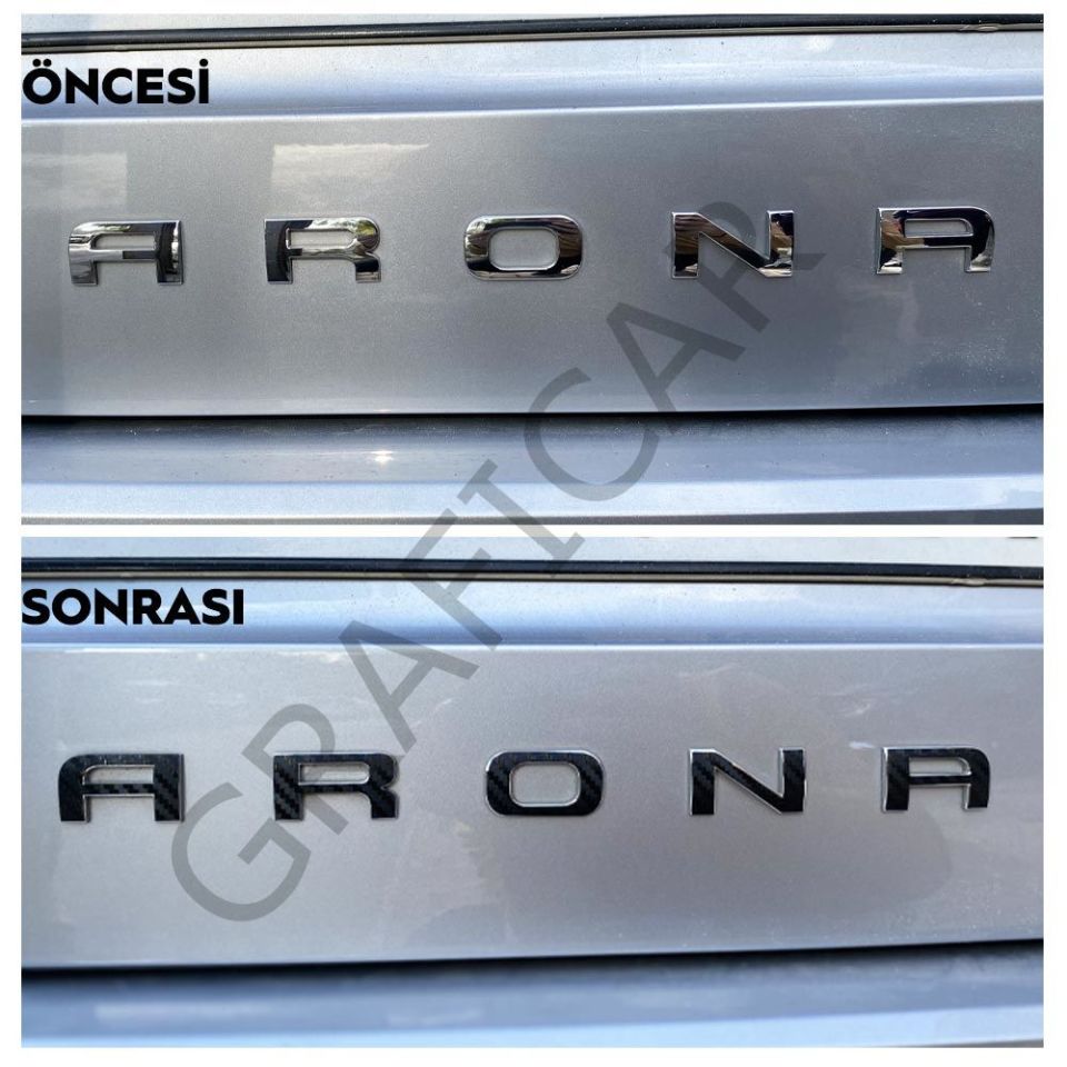 Seat Arona Amblem Sticker Set 2021 SONRASI MAKYAJLI - MAT MAVİ