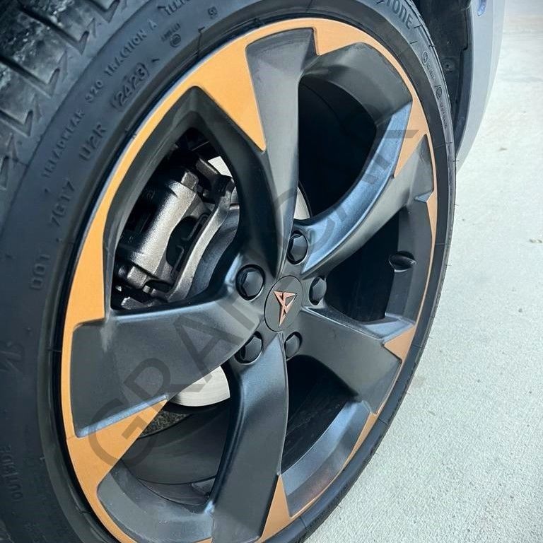 Cupra Leon MK4 Jant Kaplama Sticker Set MAT KARBON SİYAH