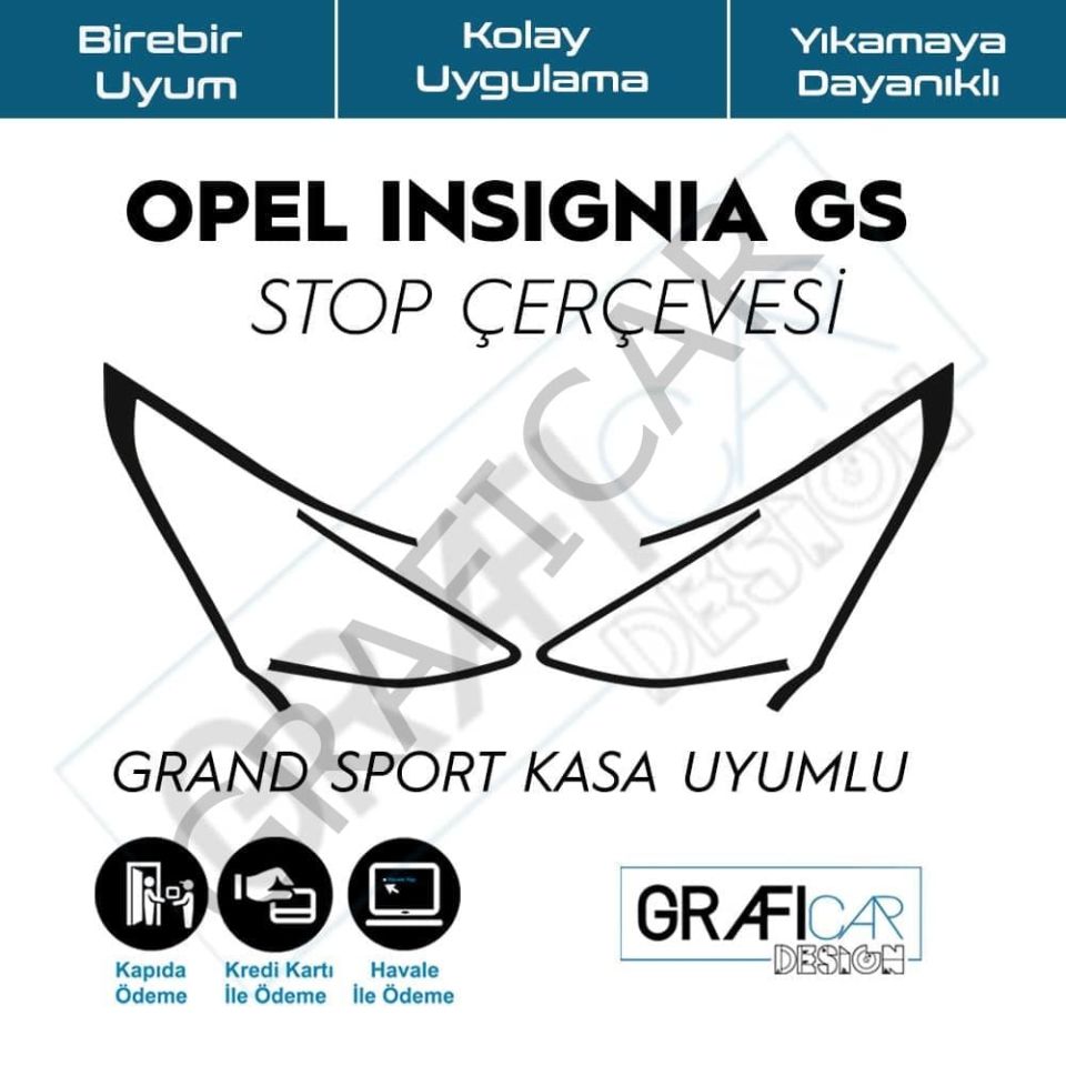 Opel İnsignia GS Stop Çerçevesi MAT SİYAH