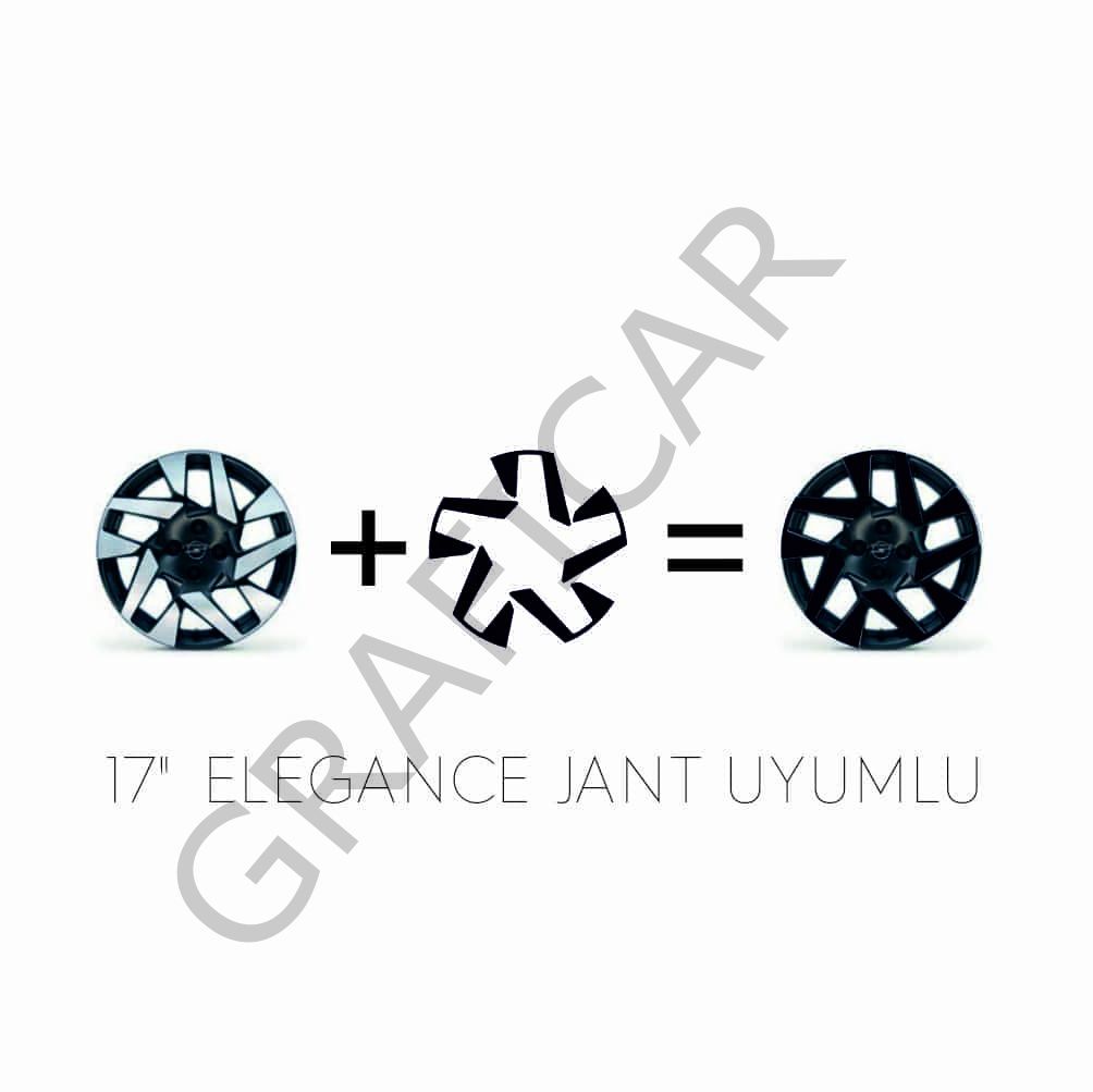 Opel Mokka Jant Kaplama Sticker Set MAT KARBON SİYAH