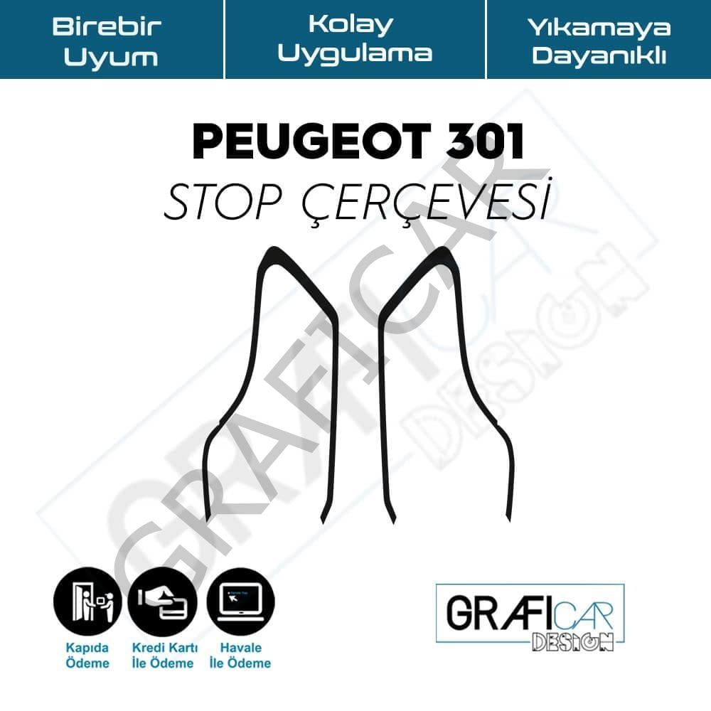 Peugeot 301 Stop Çerçevesi PARLAK SİYAH